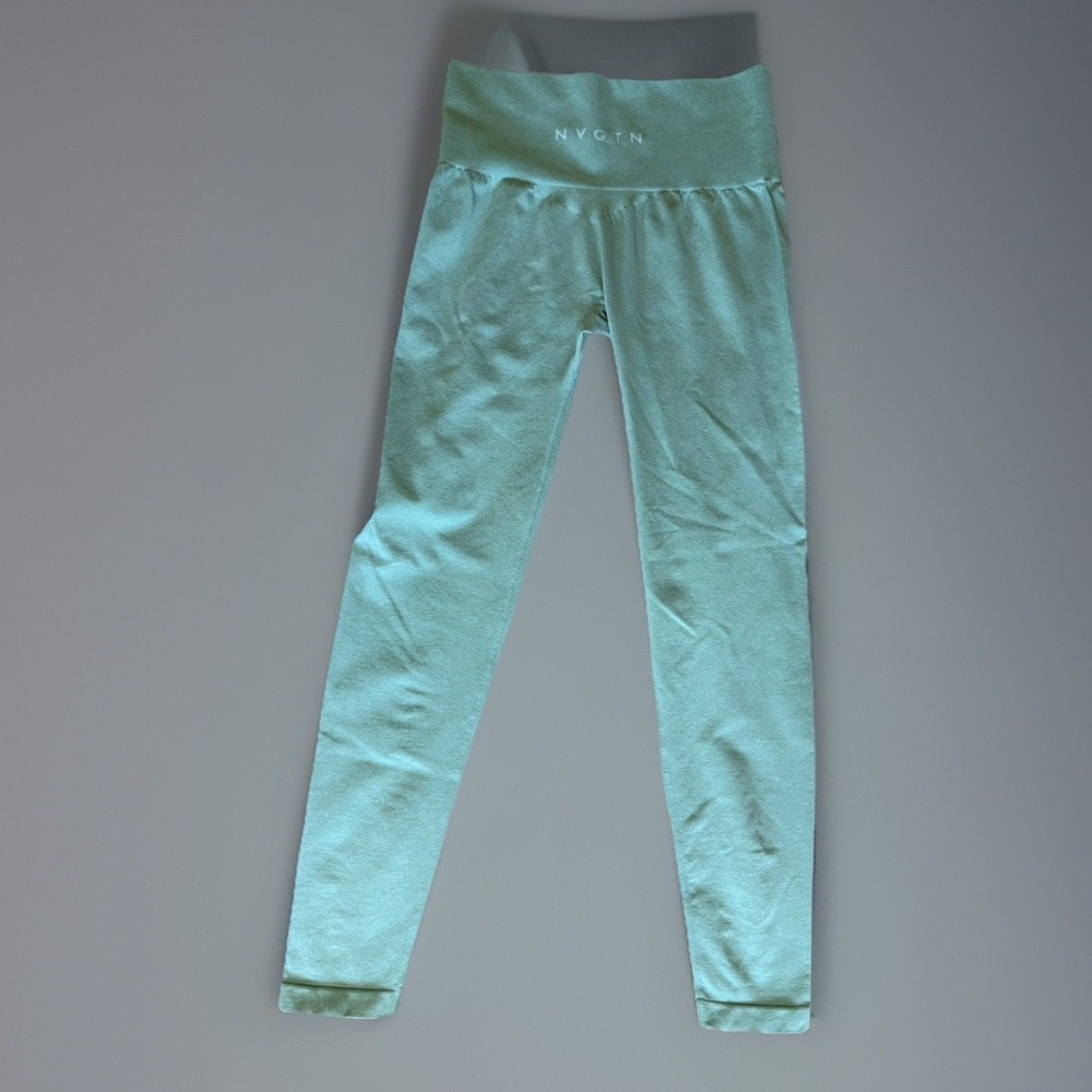 NVGTN Seamless High Waisted Leggings (Lot Of 2)  Teal And Mint Womens Size S - Picture 8 of 9
